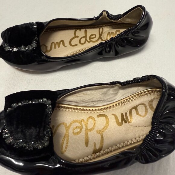 Sam Edelman Kids Black Buckle Slip On Shoes Size 1 - Picture 7 of 8